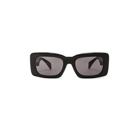 Versace Rectangular Black Acetate Sunglasses Size OS - Picture 1 of 6